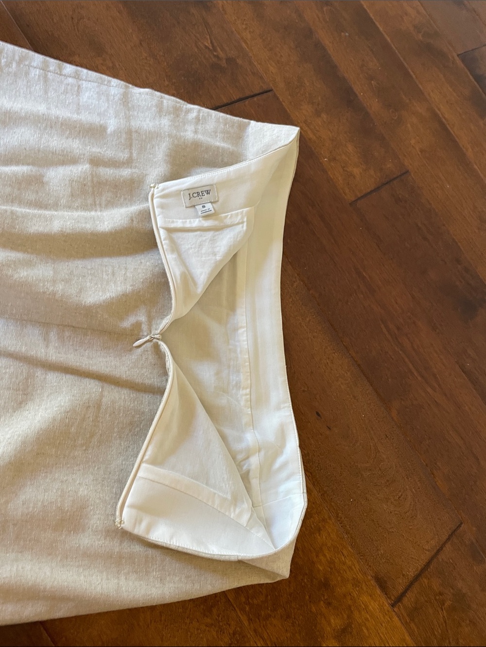 J. Crew Cream Linen-Blend Fringe Trim Skirt Set - Picture 5 of 6
